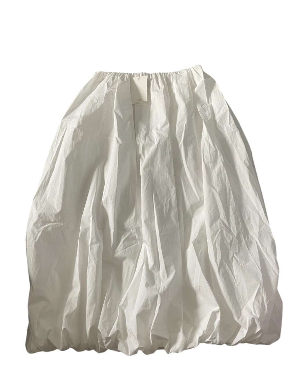 Lovelo White Taffeta Bubble Hem Mini Skirt - Picture 4 of 5